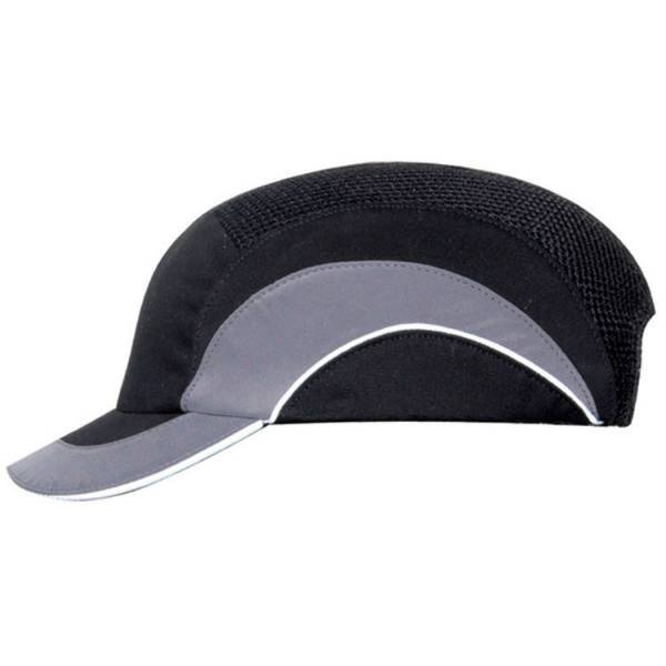 Gorra JSP antigolpes EN-812 negra y gris