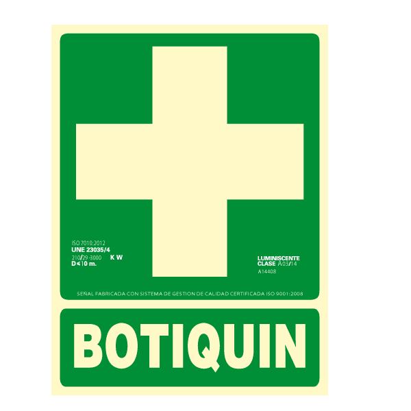 Señal cuadrada: Botiquín (Clase A)