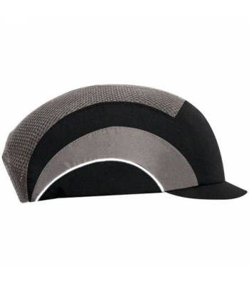 Gorra de seguridad JSP con visera micro de 2,5 cm gris y negra